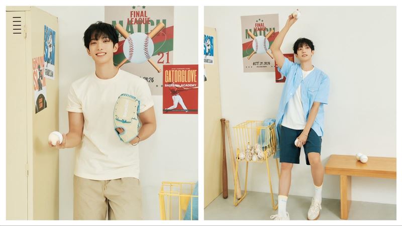 中信兄弟全新品牌「Baseline」邀請SEVENTEEN DK擔任代言人。(圖/中信兄弟球團提供)