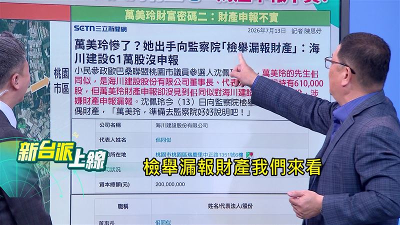 民間團體「小民參政歐巴桑聯盟」參選人沈佩玲日前正式向監察院檢舉萬美玲涉嫌漏報財產。(圖/新台派上線)