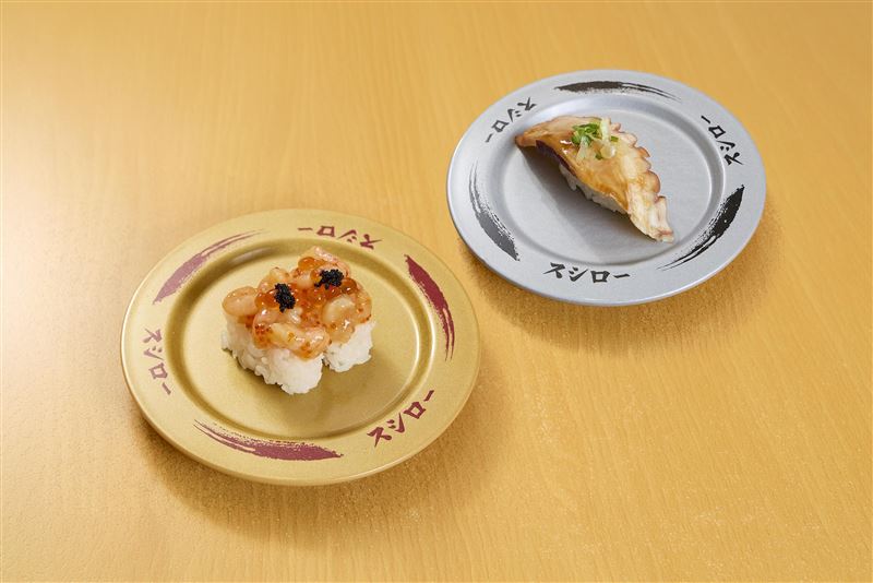 壽司郎再推2新品「多種魚卵拌甜蝦 」(圖左)、「酥炸檸檬花枝」。(圖／壽司郎提供)