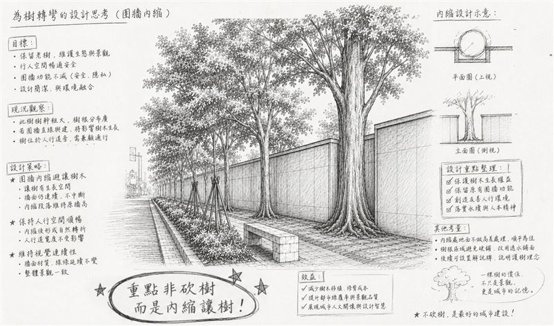 前總統陳水扁回憶當年「為樹轉彎」的經驗(圖/翻攝自陳水扁臉書)