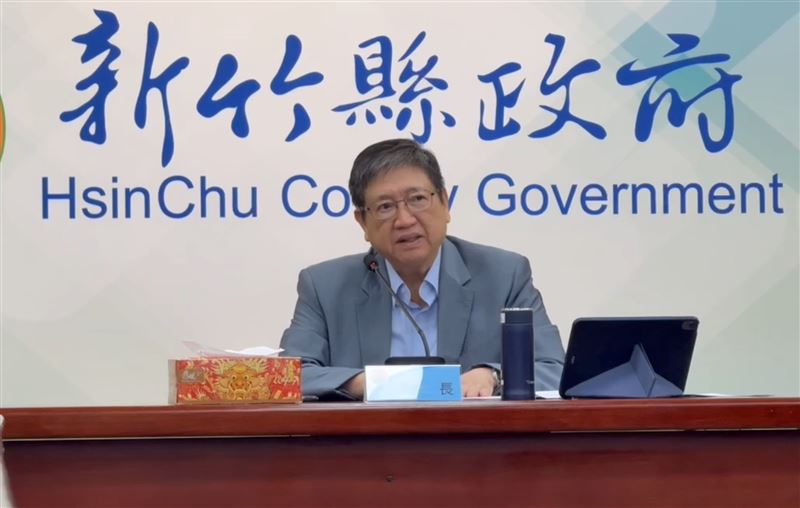 新竹縣長楊文科判決後首次露面。（圖／翻攝畫面）