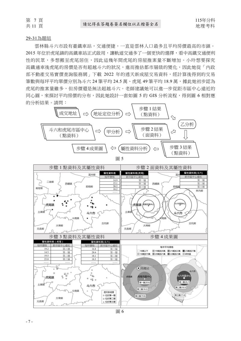 115學年度分科測驗「地理」試題與參考解答。(圖/Good全名師教學團隊提供)