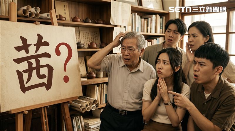 「茜」的讀音引起討論。(AI圖/編輯陳慈鈴製)