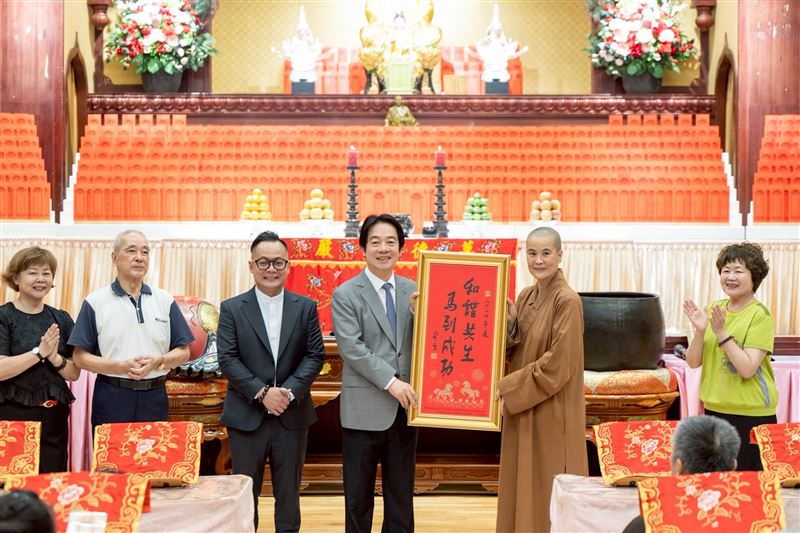 總統賴清德參訪佛光山極樂寺（圖／總統府提供）