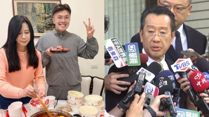 萬美玲日前稱佀廣洋是因為很胖沒當兵,對此顧立雄做出回應(組合圖/翻攝自佀廣洋臉書、翻攝畫面)