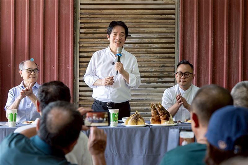 總統賴清德參訪泰安市民農園認養中心(圖/總統府提供)