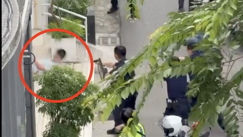 陽明交大教授砍死小舅子 警轟4槍畫面曝