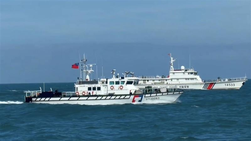 中國海警襲擾金門水域　海巡全程併航