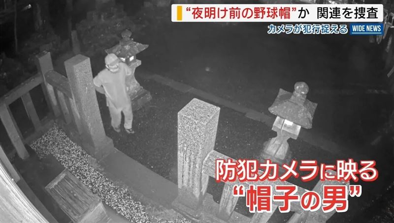 神社安裝的閉路電視拍下男子偷竊香油錢。(圖/翻攝畫面)