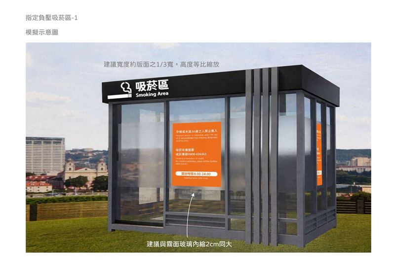 臺北市欲打造健康無菸城市的施政願景,建管處針對「負壓吸菸室」設置,啟動法規綠色通道,免辦建照就可蓋。(圖/台北市政府提供)