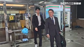 Andy當庭反駁，還苦笑表示：「我現在才知道，情侶之間會偷錄音喔。」質疑錄音取得方式及內容遭到斷章取義。（圖／記者莊淇鈞攝影）