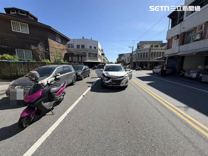 花蓮張男騎車買菜遭橫向王男轎車撞飛後送醫不治。(圖/翻攝畫面)