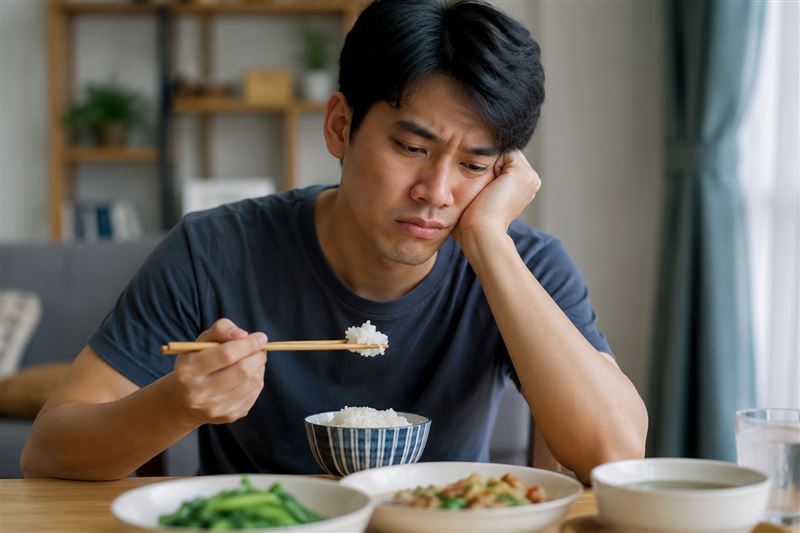 30歲男子食慾不振、1個月狂瘦5公斤,就醫發現嚴重缺鐵性貧血,追查才知是營養失衡所致。(示意圖/AI製圖)