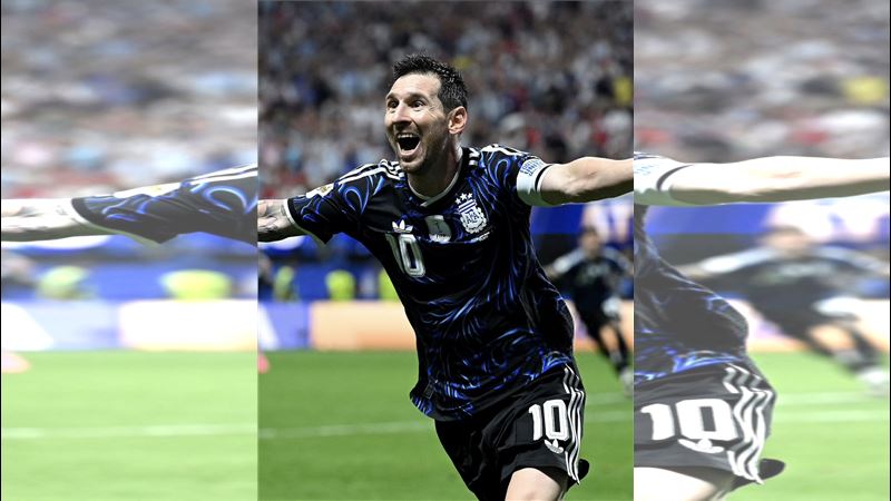 阿根廷球星梅西(Lionel Messi)。(圖/翻攝自X平台 @AFASeleccionEN)