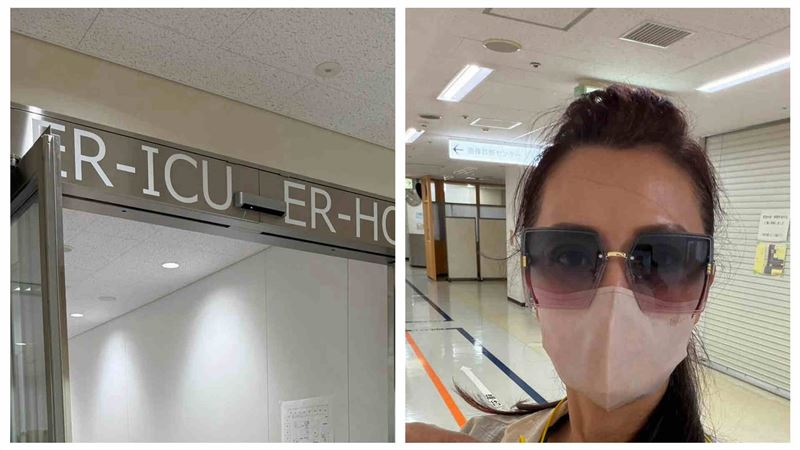 高欣欣與弟妹前往東京旅遊,第一天弟弟的身體就出現狀況。(圖/翻攝自高欣欣臉書)