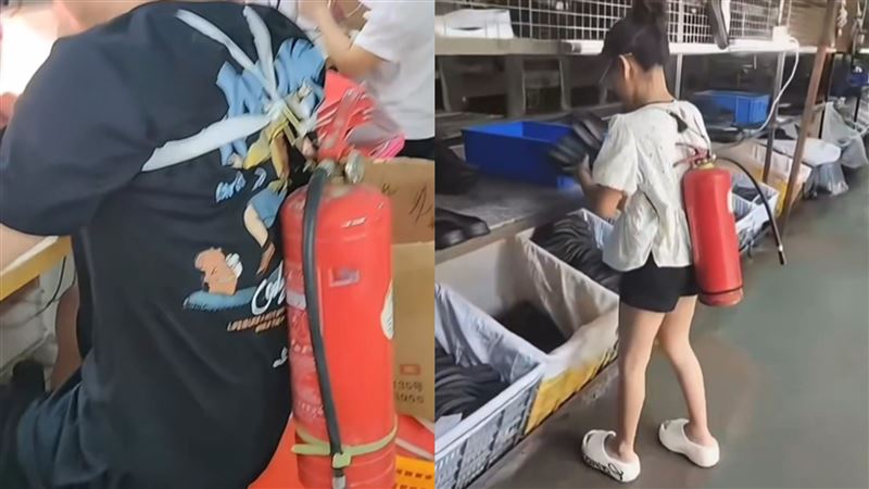 荒謬政策!中奇葩工廠逼員工背滅火器上班