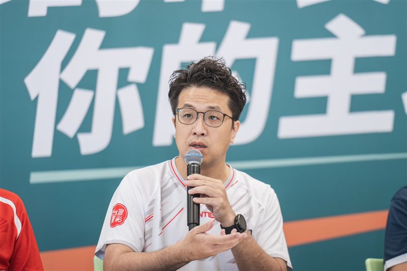 民進黨台北市長參選人沈伯洋舉行記者會公布運動政策(圖/沈伯洋競辦提供)