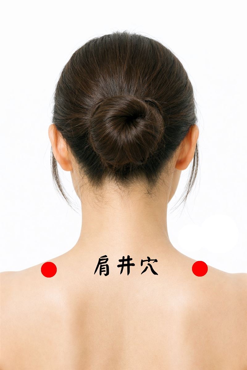 肩井穴位置。（圖／Dr.Nice中醫診所提供）