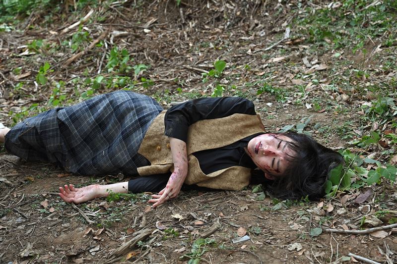 何宜珊拍攝滾落山坡心情緊張。(圖/台視提供)