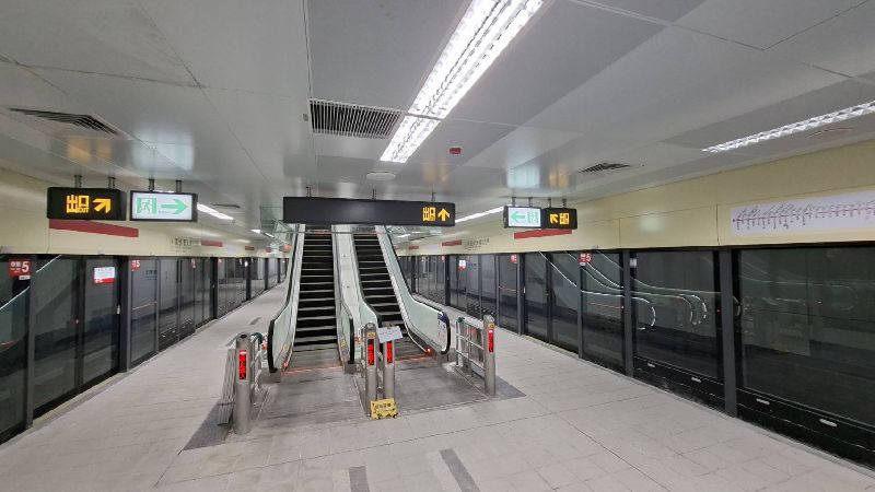 北捷信義線東延段的新車站廣慈/奉天宮站。（圖／中央社）