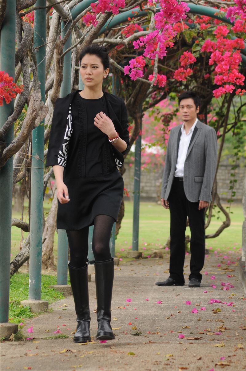 羅嘉良(右)、袁詠儀(左)在《富貴門》中上演手足不倫戀。(圖/年代提供)