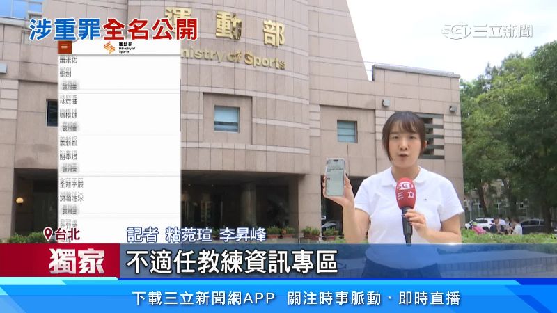 不適任教練全上網公告! 運動部曝"147名"黑名單