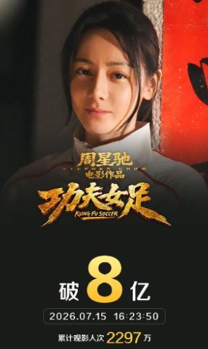 周星馳《功夫女足》4天票房破8億,再次證明了「星爺」無可替代的票房號召力。(圖/翻攝自微博)