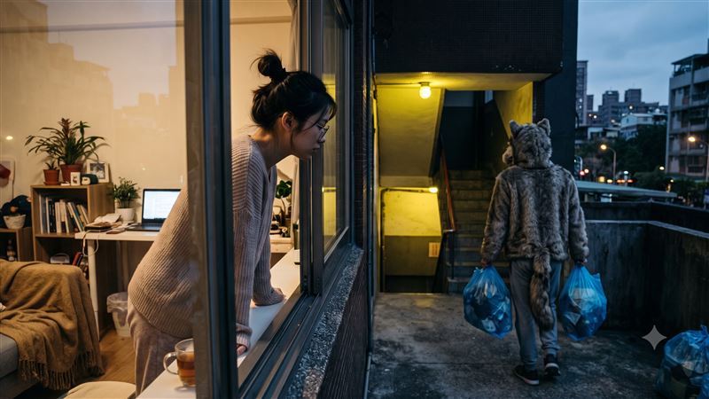 小花藉著請劉男幫忙倒垃圾,讓監視器拍下他的身影,最後也成為被定罪的鐵證。(示意圖/AI生成)