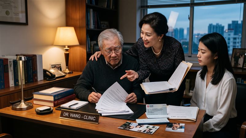 認識20、30年的女摯友，聳恿高齡醫師收養女兒，讓養父懷疑，母女有計畫性地謀取他名下財產。（示意圖／ＡＩ生成）
