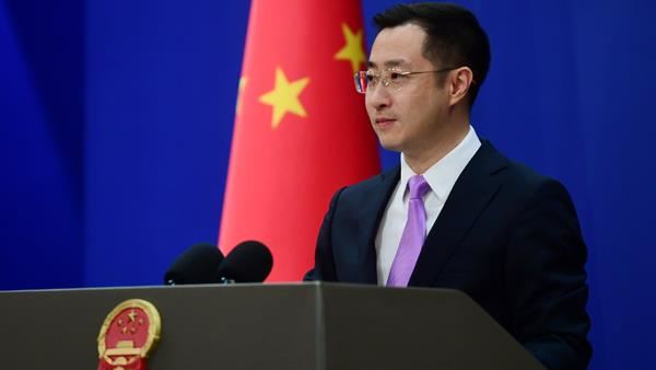 中國外交部發言人林劍主持例行記者會(圖/翻攝自中國外交部網站)
