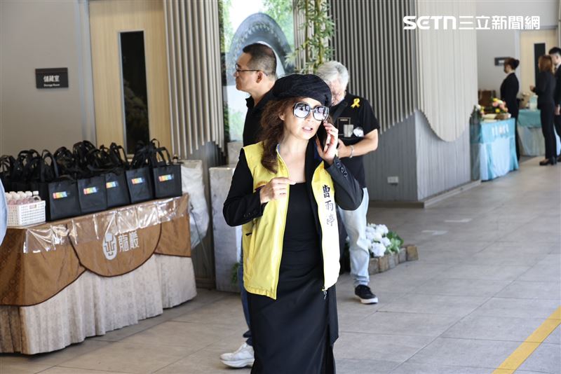 演藝工會理事長曹雨婷也到場。(圖/記者田俊彥攝影)