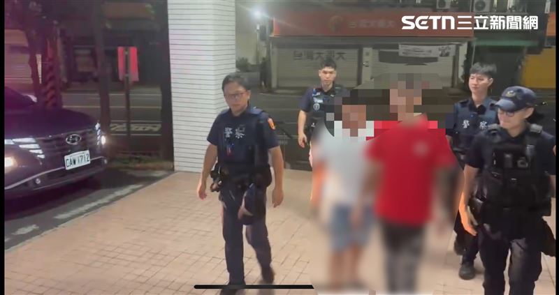 台南市警局第三分局將蔡男、鄭男及王男等三人依涉嫌恐嚇及聚眾妨害秩序等罪嫌依法偵辦。(圖/翻攝畫面)