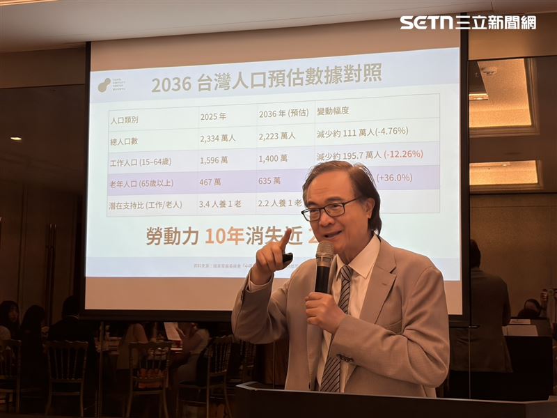 TFC創辦人曾啟瑞教授示警,台灣少子化持續惡化,恐邁入「窒息世代」。(圖/記者簡浩正攝影)
