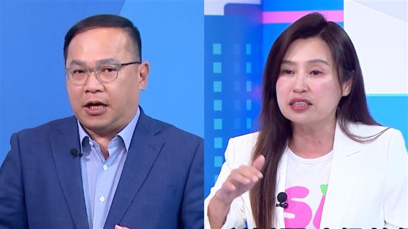 民進黨立委王義川(左)與民進黨新北市議員張嘉玲(右)在三立政論節目《新台派上線》分析指出,侯友宜基層組織「根本沒動」。(圖/翻攝自《新台派上線》)