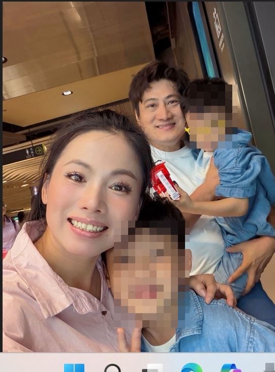 楊哲帶老婆跟小孩北上工作。（圖／翻攝自臉書）