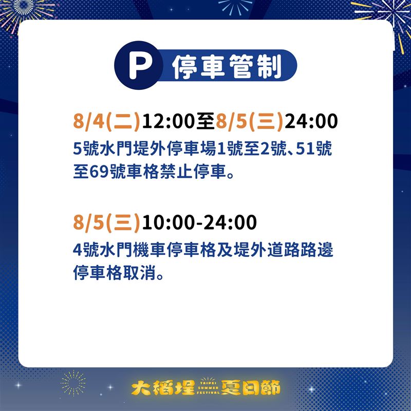 2026大稻埕夏日節交管圖卡。(圖/台北市政府交通局提供)