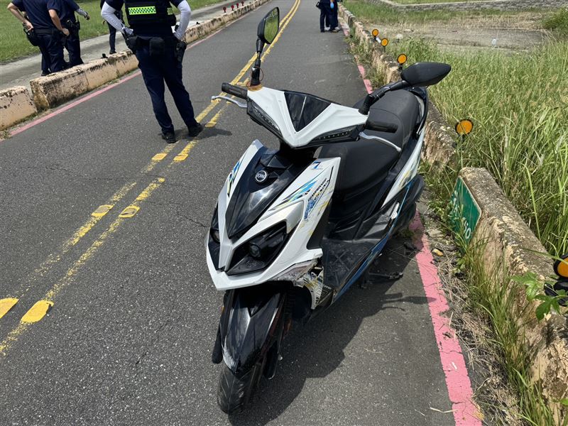陳男騎乘的機車。(圖/翻攝畫面)