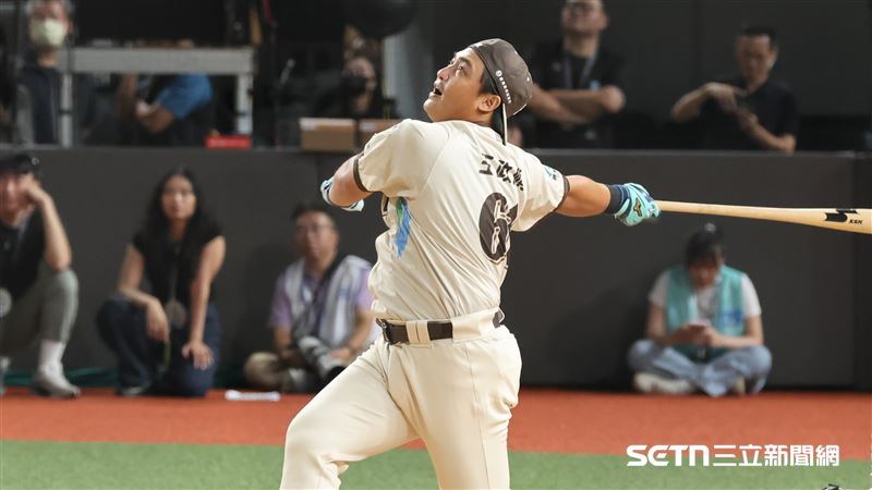 中信兄弟內野手王政順參加「全壘打大賽」。(圖/記者劉彥池攝影)
