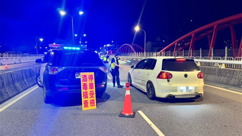 新北警方動員824警力取締毒駕、酒駕。(圖/翻攝畫面)