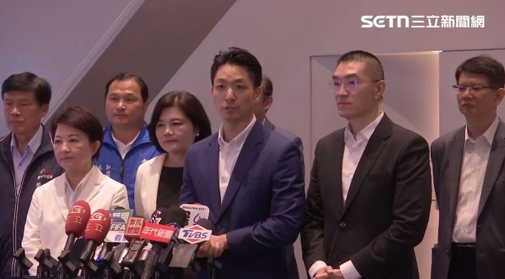 蔣萬安、謝國樑、張麗善赴台中拜訪盧秀燕(圖/翻攝畫面)