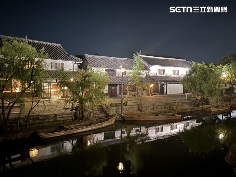 夜遊白壁老街,享受不同風景,非常好拍。(圖/記者李育道攝影)