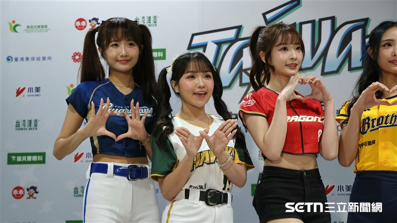 Fubon Angels陳愉(左起)、Wing Stars玖玖、小龍女瑄瑄都是第1次參與明星賽。(圖/記者劉彥池攝影)