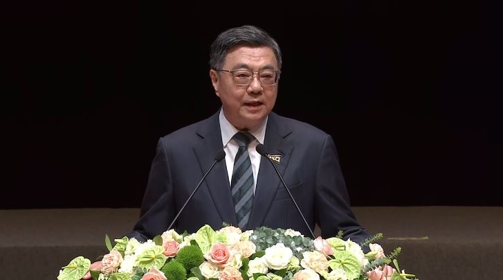 行政院長卓榮泰今(19)日出席民進黨全代會進行施政報告。(圖/翻攝畫面)