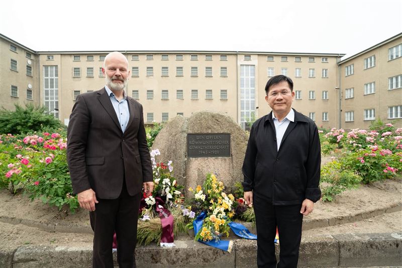 林佳龍造訪德國。(圖/翻攝自林佳龍臉書)