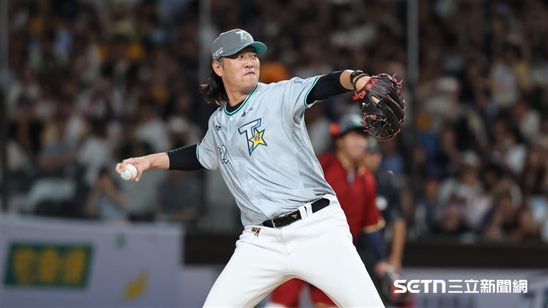 Team Taiwan換上王建民投球。(圖/記者劉彥池攝影)