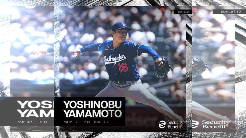 山本由伸完投洋基拿下本季第10勝。(圖/翻攝自道奇推特)
