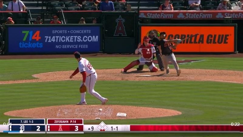 李灝宇打成游擊上空不營養飛球出局。(圖/翻攝自MLB官網)