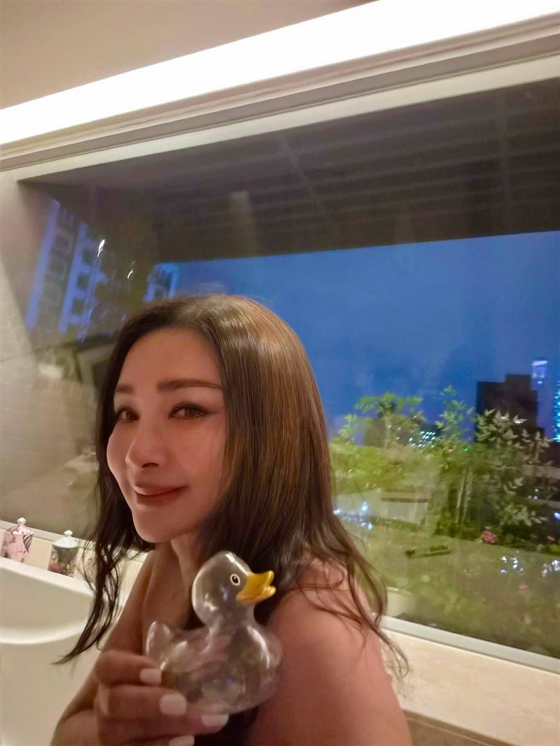 陳美鳳深夜疑似PO出火辣上空照。(圖/翻攝自陳美鳳臉書)