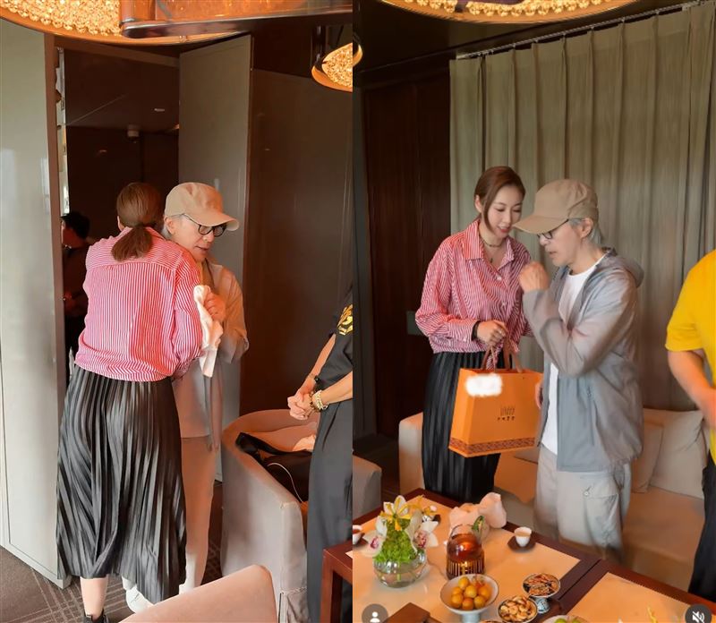 周星馳鮮少同框圈內藝人合拍短片,此舉讓人相當訝異。(組合圖/翻攝自IG@jacquelinchng)
