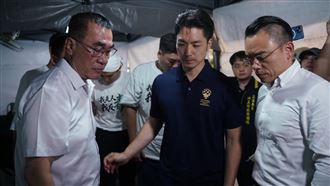 藍營小雞絕食　蔣萬安、李四川到場慰問
